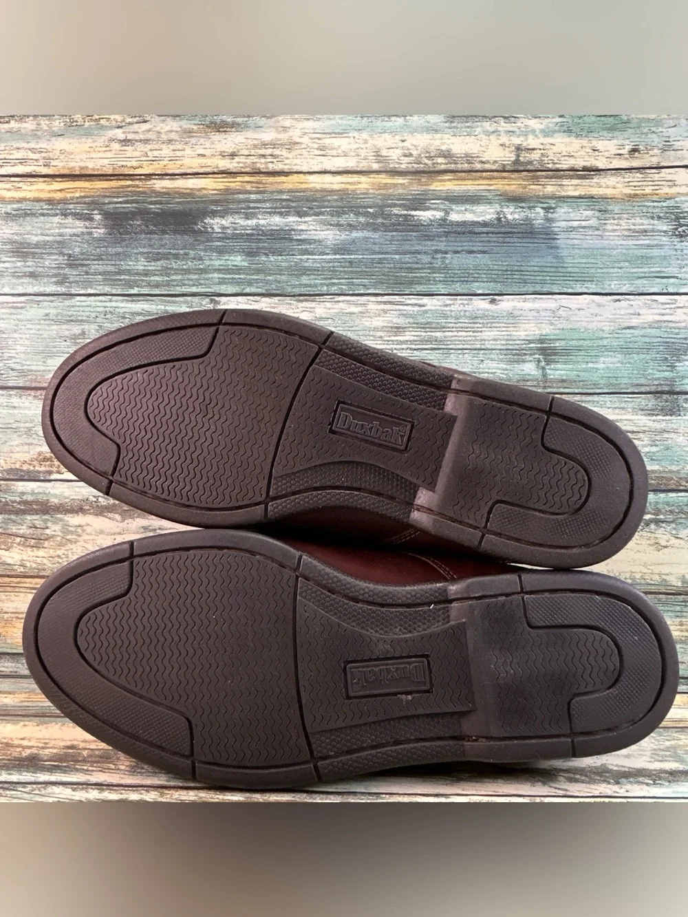 DUXBAK Decked Boat Shoe 10.5 Vintage Moc Toe Loafers Casual Shoes Brown Leather